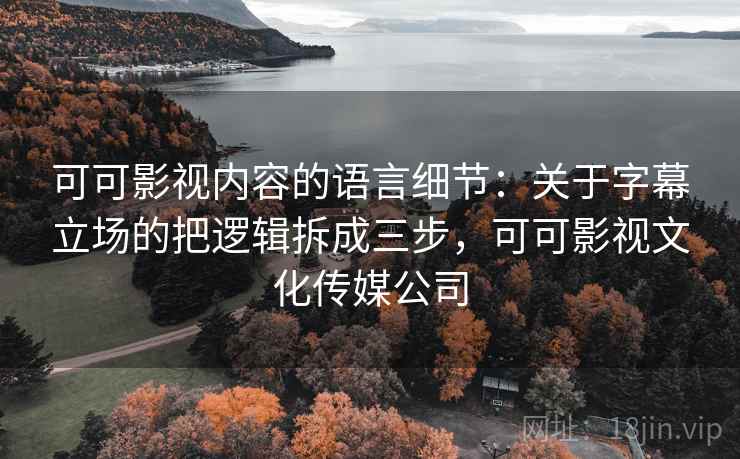 可可影视内容的语言细节：关于字幕立场的把逻辑拆成三步，可可影视文化传媒公司