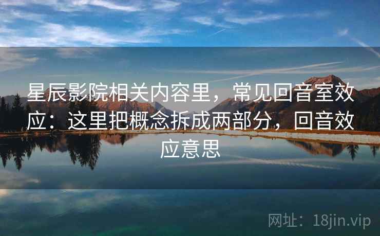 星辰影院相关内容里，常见回音室效应：这里把概念拆成两部分，回音效应意思